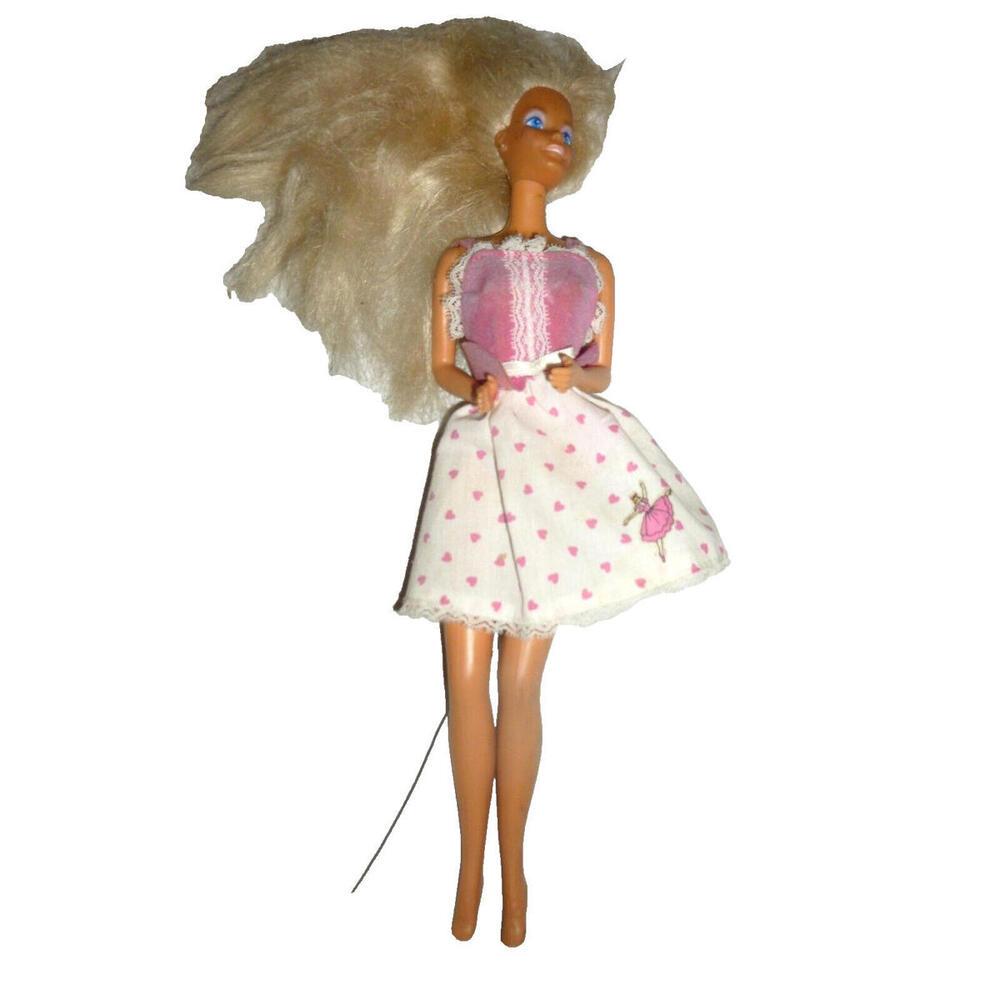 1990s Mattel Dance N Twirl‎ Barbie Doll Original Pink Dress